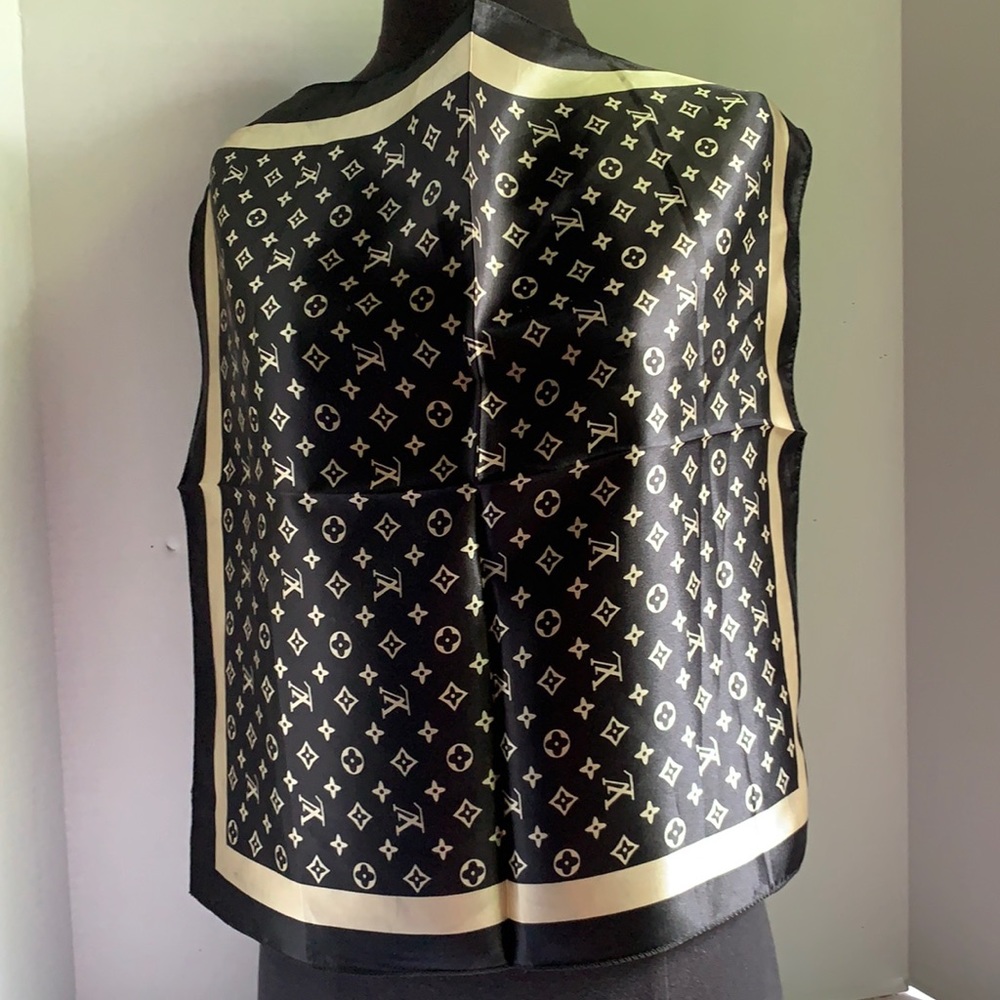 Louis Vuitton Silk (Faux) Hankerchief-without tags! Reg. Size @ appx. 20 in (x4)